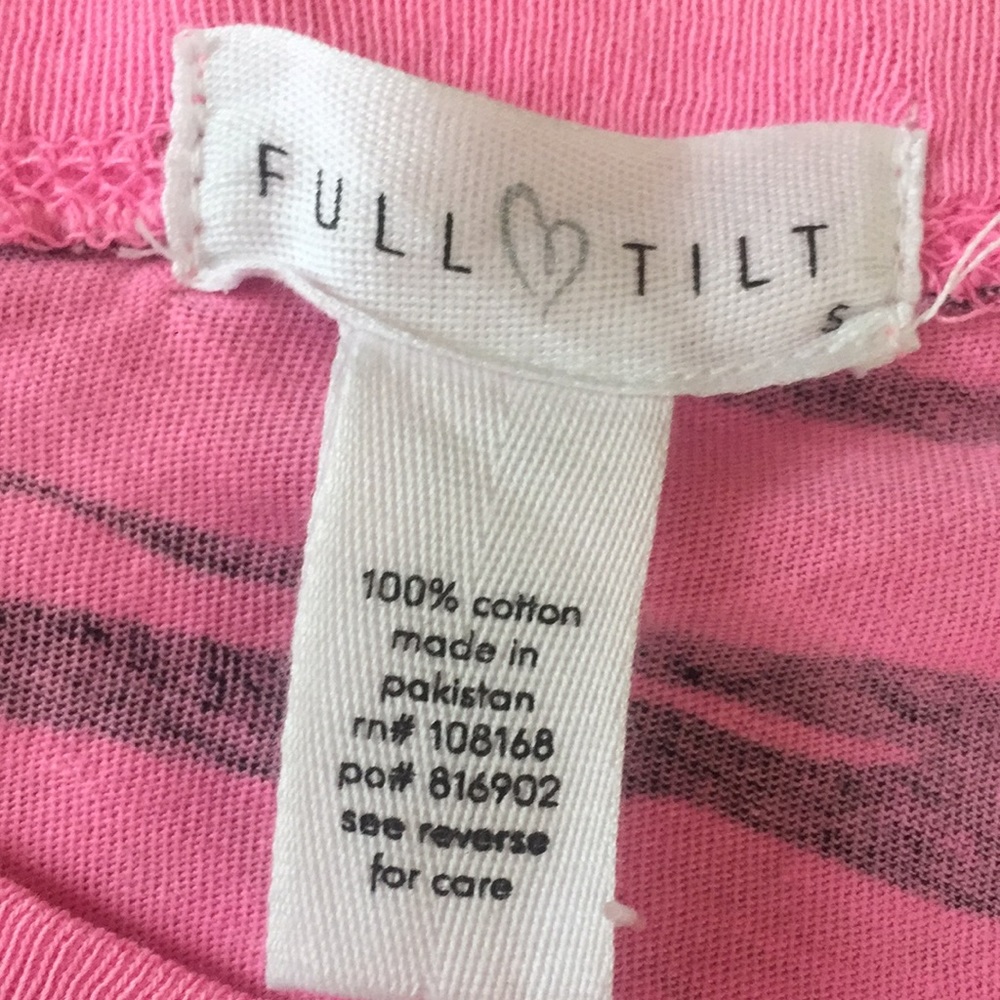 NWT Full Tilt Pink Zebra Shirt - Picture 3 of 4